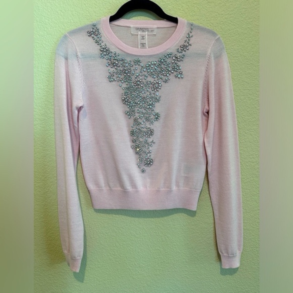 Giambattista Valli H&M Pink Sweater
Emblished Rhinestones M